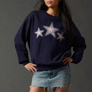 NEW Pacsun Women’s Triple Star Crew Neck Sweatshirt Size M